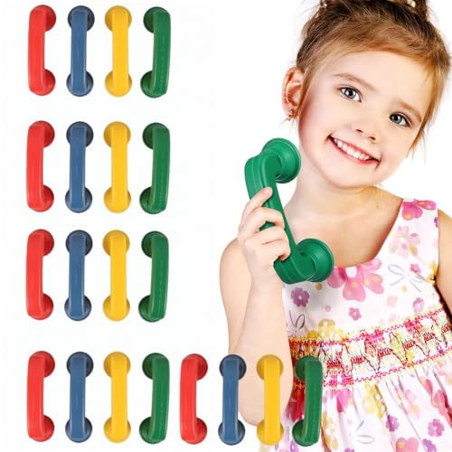 TEHAUX 20 Stück Flüstertelefone – Whisper Phones bunt Lernspielzeug Kunststoff für Klassenzimmer dekorativ für Jungen Mädchen – Sprachentwicklung