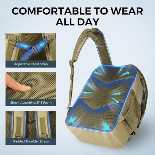 Image of KastKing KastMate Fishing Backpack With 2 Rod Holders, Khaki
