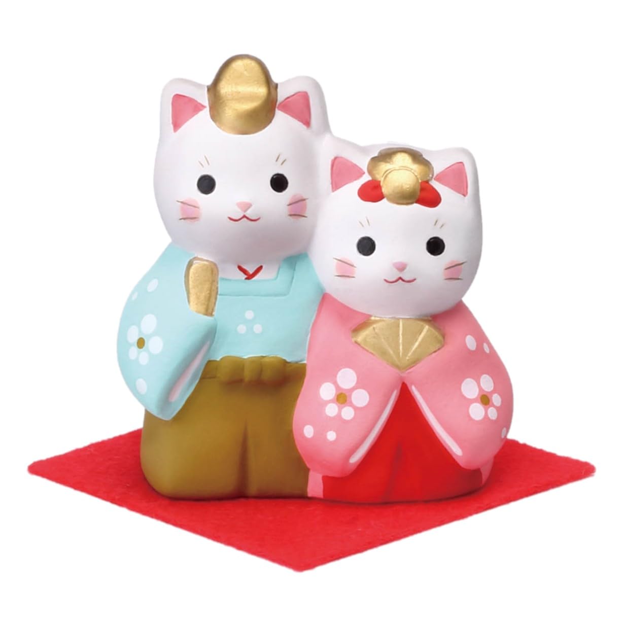 Amazon.co.jp: 薬師窯 桃の節句 ひな人形 錦彩 睦 ねこ 雛 : おもちゃ