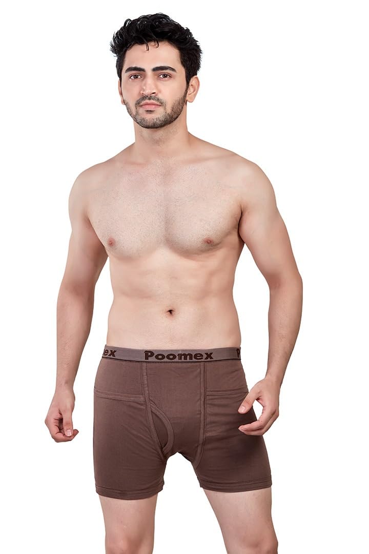 poomex Men's Cotton Pocket Trunks # Comfort Trunks # Multiple Packs # Multicolor & Assorted # Premium Wear # Fine Fabric #-picture-31