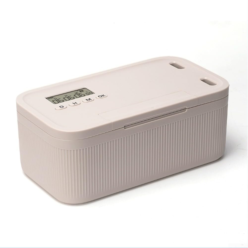 Caja de bloqueo temporizada con temporizador digital de cuenta regresiva y cerradura de combinación, contenedor de almacenamiento ABS de 2.8 L para teléfonos, aperitivos, medicamentos y electrónica