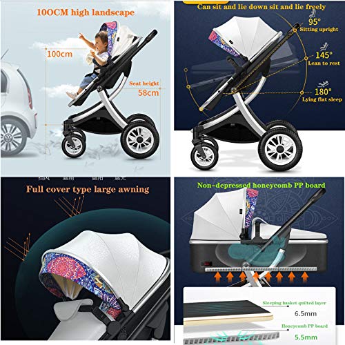 Babywandelwagen Voor Pasgeboren Kinderwagen, Reissysteem Wandelwagen En Autostoel, Autostoelwagen Combo's, Kinderwagen 3… - Afbeelding 5