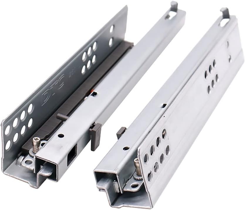 Soft Close Drawer Runners, Soft Close Concealed Undermount Drawer Slides Full Extension 40kg Load 250-400mm Pack of 2