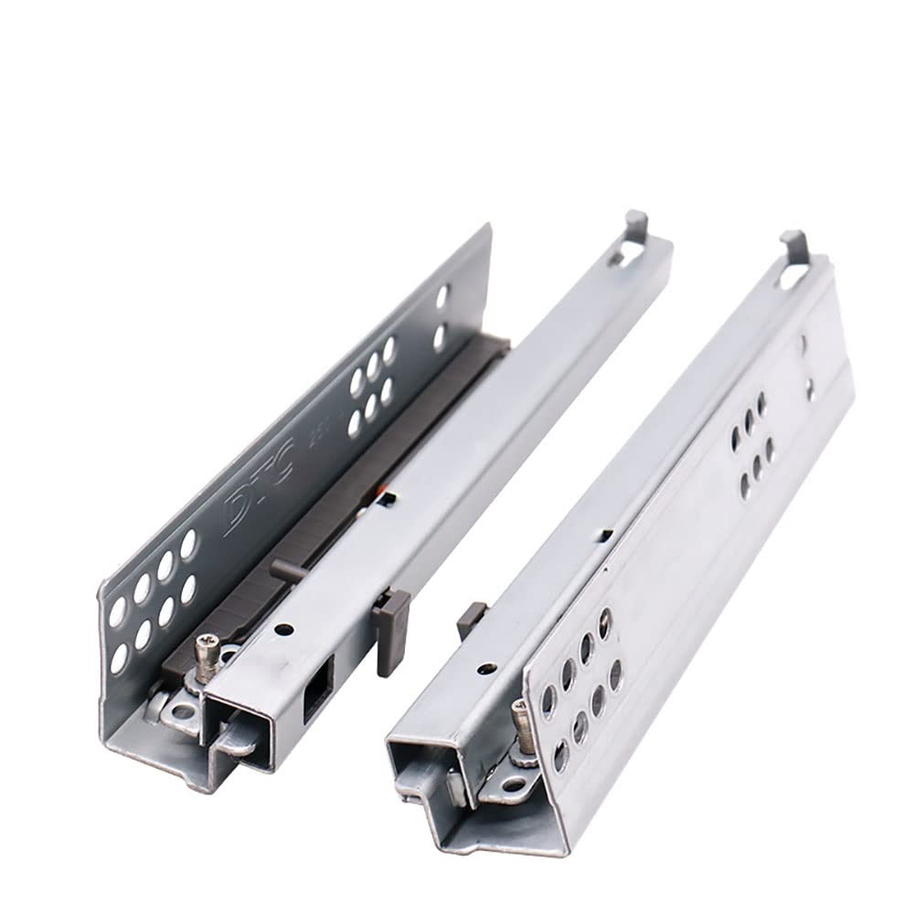 Guide scorrevoli per cassetti con chiusura ammortizzata, 350 mm, estensione completa, invisibile, ripiano nascosto, portata 40 kg