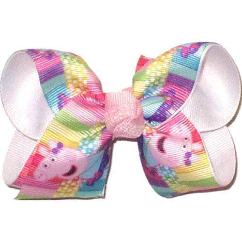 KB-561S Cerdo para niños pequeños sobre lazo de pelo blanco