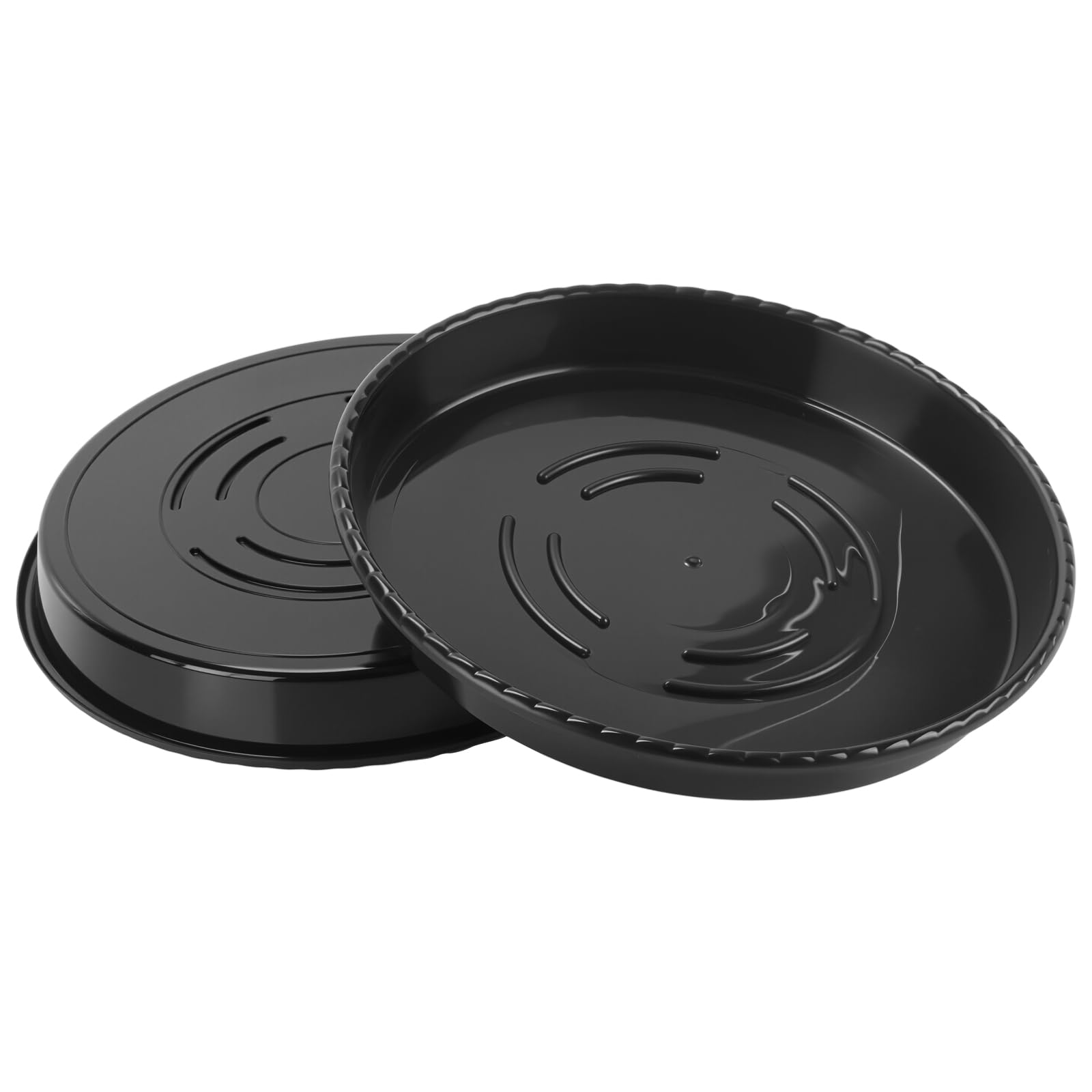 15 sztuk czarnych podk?adek pod ro?liny z tworzywa sztucznego 25 cm, okr?g?a tacka ociekowa, podstawki ogrodowe do doniczek wewn?trznych i zewn?trznych