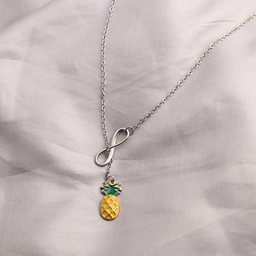 BAUNA Pineapple Necklace Lariat Y Pendant Necklace Fruit Jewelry for Friend Sister Mom Wife Daughter2