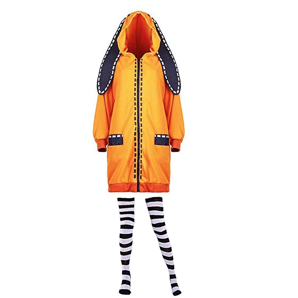 Kakegurui Compulsive Runa Yomozuki Hoodie Fluffy Orange Hoodie