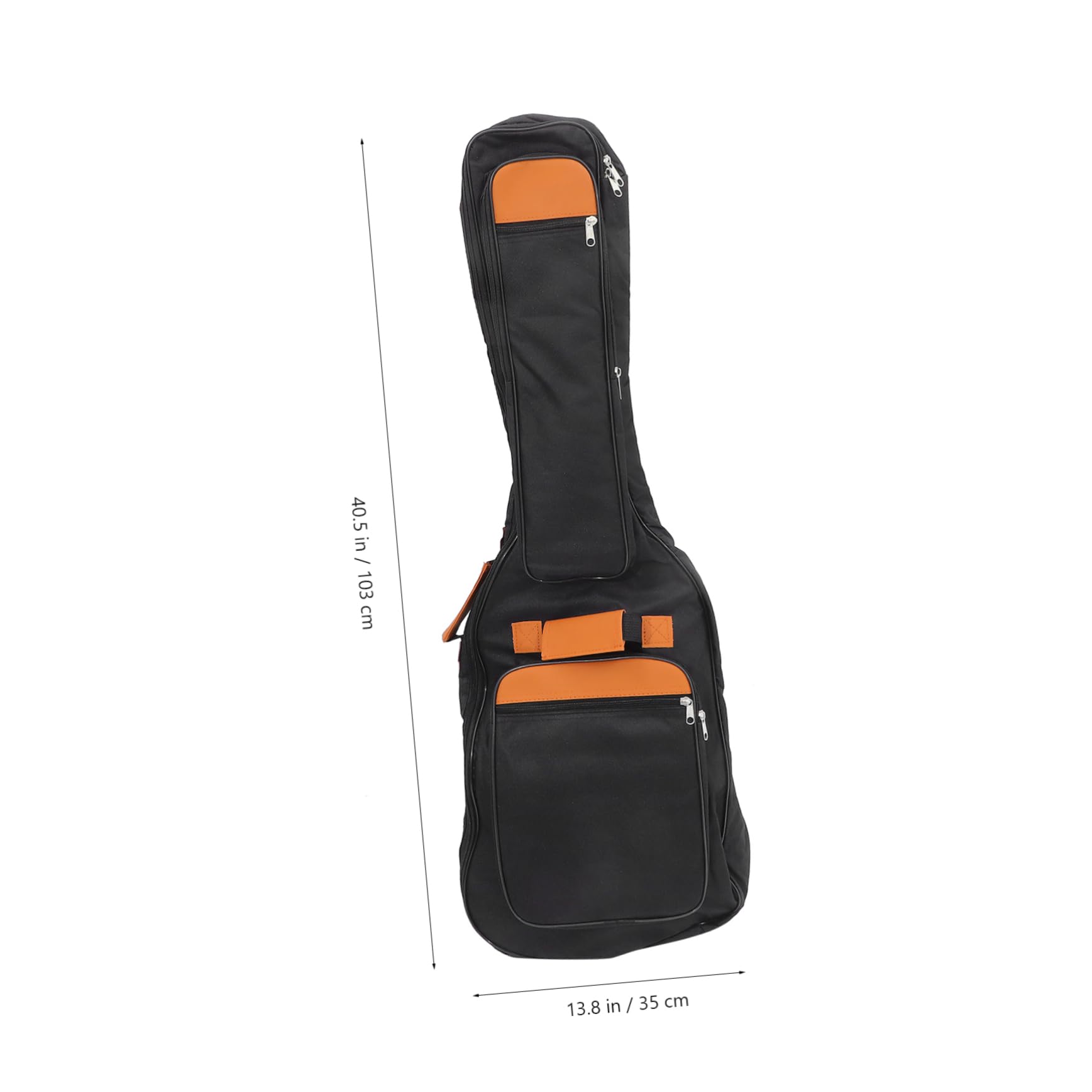 E-gitarrentasche aus Canvas mit Tragegriff Schwarz