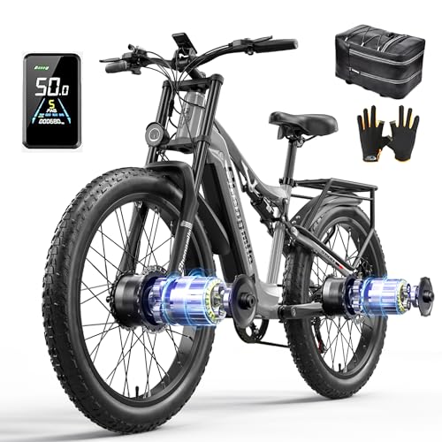 Vlfina Dual Shock Bicicleta Eléctrica De Montaña Para Adultos, 48v17.5ah Batería Extraíble, 26 Pulgadas Fat Tyre 7 Velocidades Ebike Vlfina Dual Shock Bicicleta Eléctrica De Montaña Para Adultos, 48v17.5ah Batería Extraíble, 26 Pulgadas Fat Tyre 7 Velocidades Ebike
