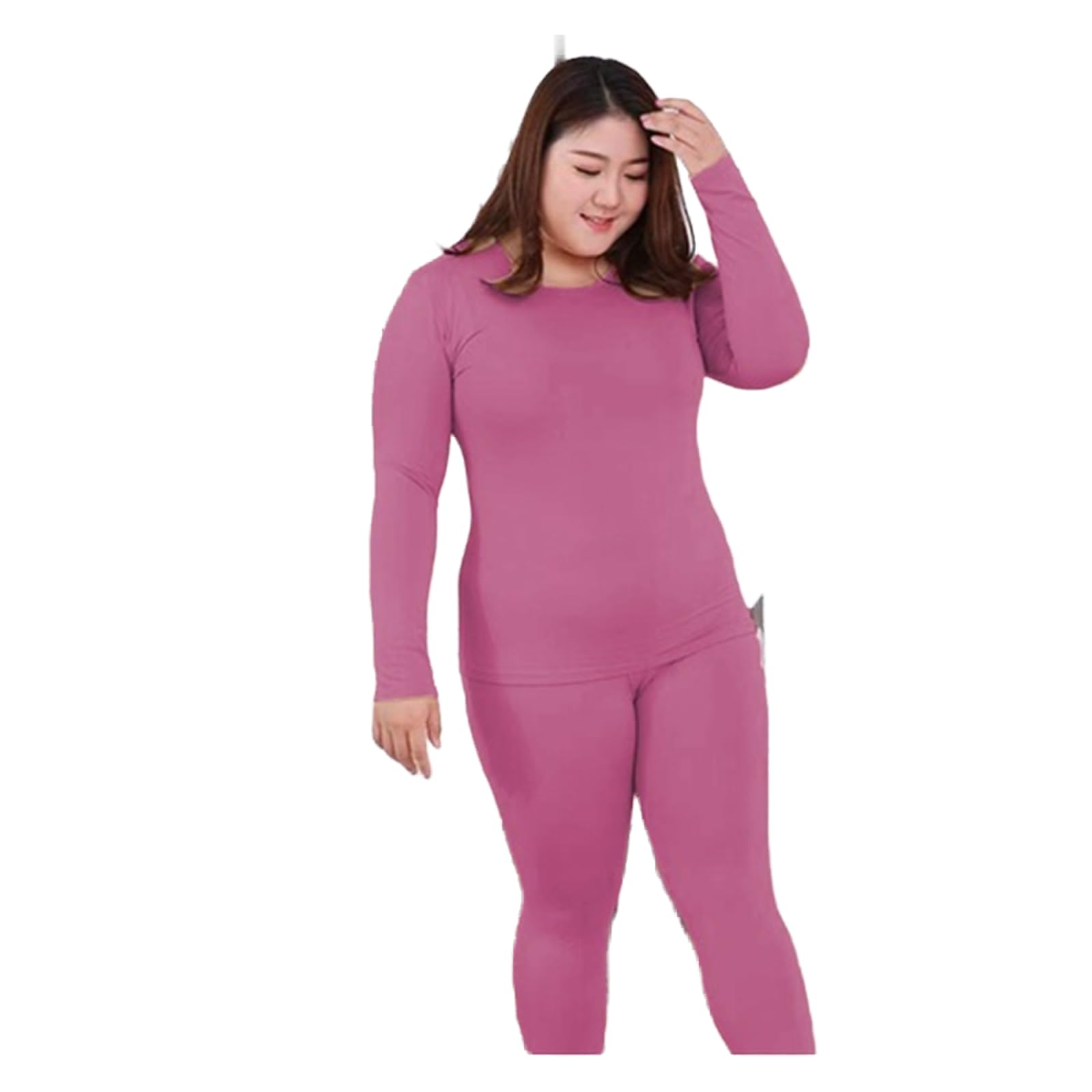New Long Sleeve Women Over Size Thermal Long Johns Autumn Women Long Johns Solid Warm Women Thermal Underwear 3XL 4XL 5XL Wear