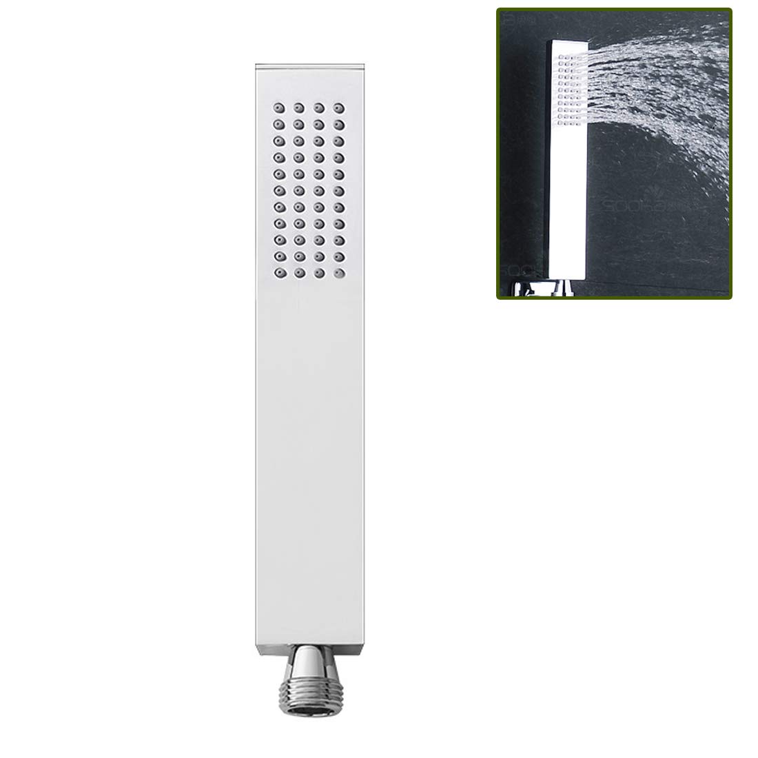 Soffione Doccia Manuale in Ottone Alta Pressione Quadrato Cromato