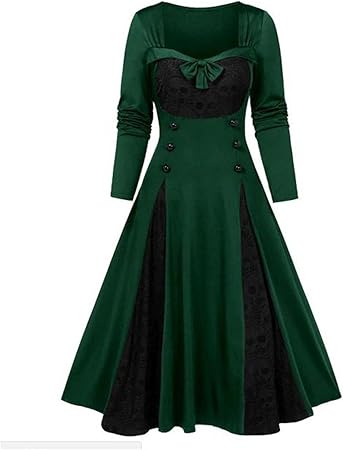 Amazon Co Jp レトロ パンク レース ゴシック風 ワンピース レディース セクシー 着痩せ 中世ヨーロッパ 復古風 洋服 貴族 ドレス エレガント 可愛い ロリータ パーティードレス 宮廷服 大きいサイズ お呼ばれ 演奏会 発表会 お姫様 ステージ衣装 ハロウィン 仮装