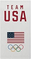 Officially Licensed Team USA 2026 Winter Olympics Oversized Cotton Beach Towel 30x60 - Soft Absorbent Pool Bath Beach Towel by Franco
