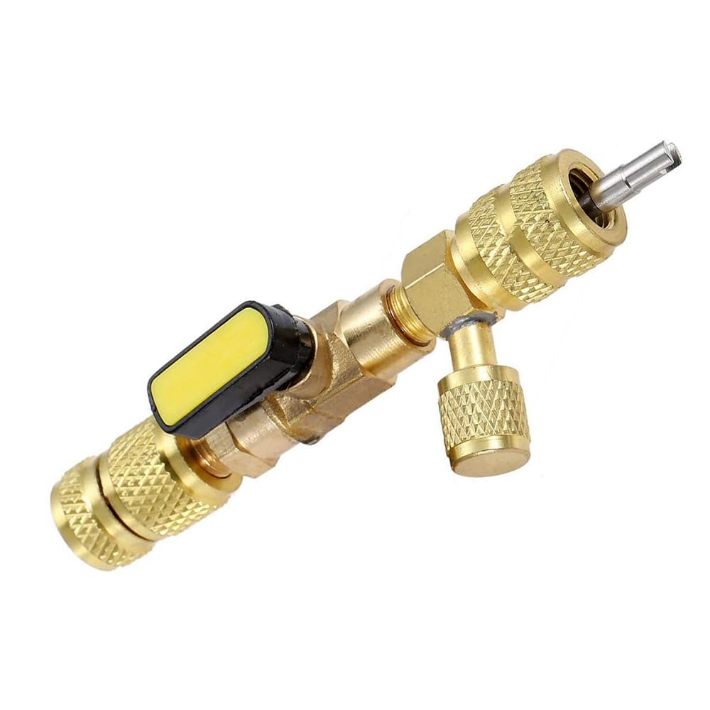 Riloer 1 set di strumenti di rimozione e installazione del nucleo della valvola, filettatura 1/4" e 5/16" SAE per aria condizionata R22/R134/R410/R32