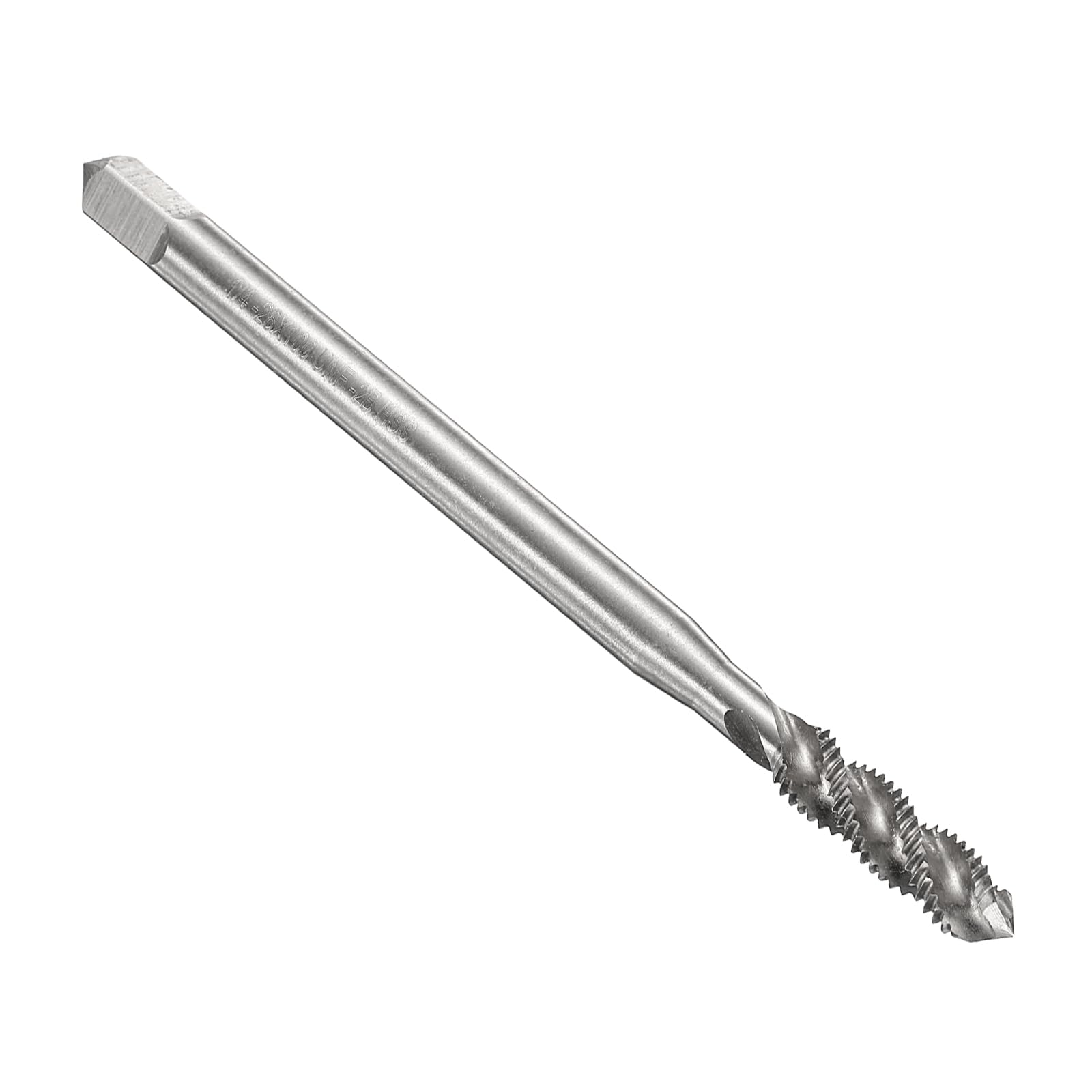 Macho de rosca 1/4-28 UNF con flauta helicoidal para agujeros ciegos limpios