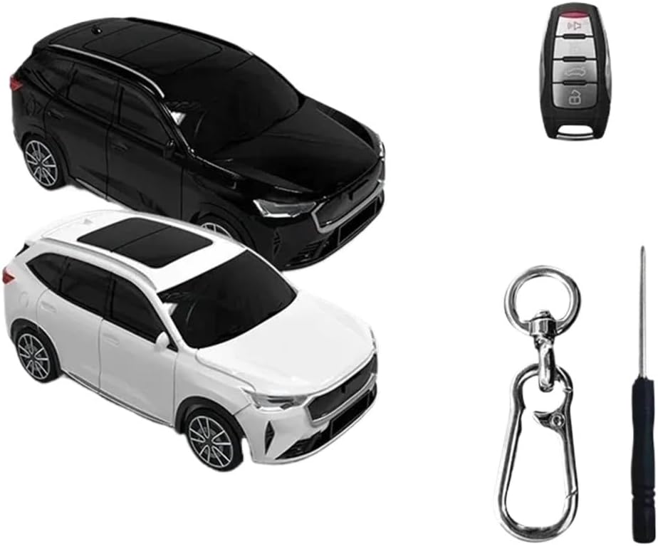 Compatible For Haval H6 Car Model For Great Wall Hover H4 H7 H9 F5 F7 H2S Remote Key Case Cover Fob Keychain(H6 No Light,White)