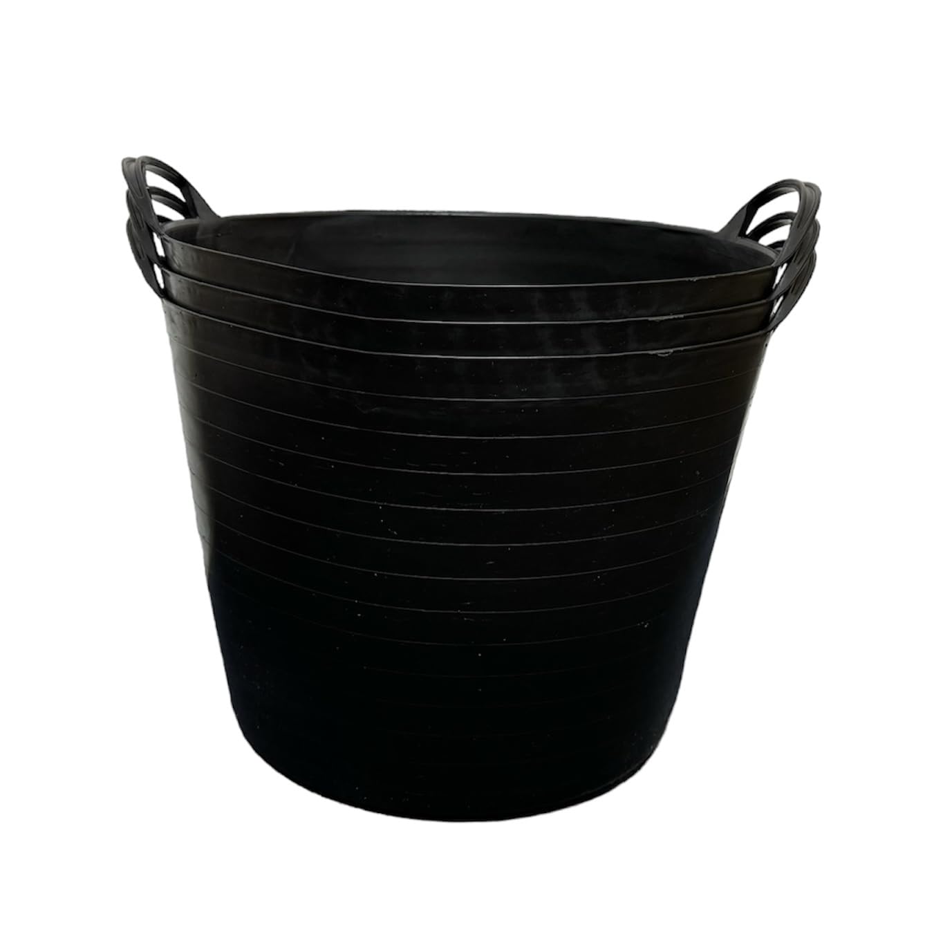 NEW! BLACK 42L Flexi Tubs 3 Packs - Durable Flexible Buckets for Home, Handy Builders Buckets Heavy Duty, Ideal Bath Bucket & Flexi Bucket, & Garden Versatile Large Garden Tubs with Handles