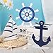 COCHIE Wooden Anchor Nautical Decorations Set of 3, Double-Sided Summer Nautical Tiered Tray Decor, Wood Cruise Anchors Sign for Tabletop, Home, Office, Desk, Shelf, Party Decoration (Sailboat)