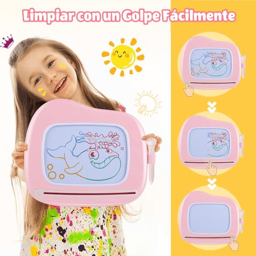 Smasiagon Magnetische Maltafel Zaubertafel，Maltafel für Kinder, Wischbar & Sicher，Kinderspielzeug ab 1 Jahr，Ideales Geburtstagsgeschenk für… – Ansicht 4