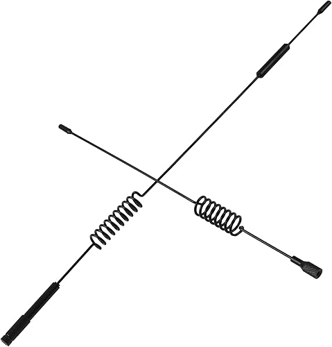 2 piezas HIRCQOO 1/10 RC accesorios de decoración de metal Antenas decorativas compatibles con Traxxas TRX-4 Tamiya CC01 Axial SCX10 Wraith D90