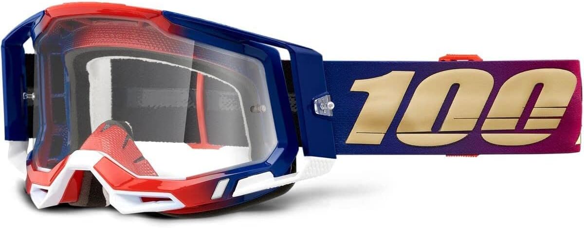 100% Racecraft 2 MX Offroad Goggles United w/Clear Lens