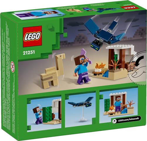 Lego 6470588 Minecraft Steve'S Desert Expedition Building Toy, Biome With Minecraft House And Action Figures, Minecraft Gift For Independent Play, Gaming Playset thumb #5