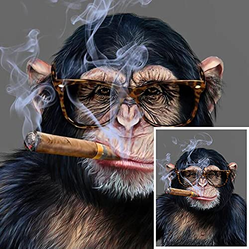 Décoration murale singe fumer cigare pour rompre la monotonie - 5