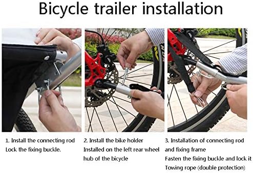 JAOK Universal Bicycle Trailer Hitch，Bike Trailer Coupler Attachment Hitch Quick Release Steel Linker Connector for Child Pet Cargo Bike Trailers Image