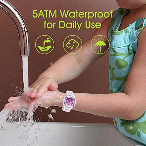 Image of Kids Watch,Boys Watch for 3-15 Year Old Boys,Digital Sport Outdoor Multifunctional Chronograph LED 50 M Waterproof Alarm Calendar Analog Watch for Children with Silicone Band,Kids Gift