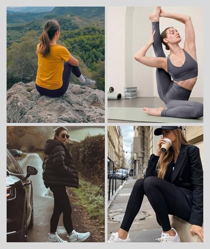 CAMPSNAIL 4 Pack Yoga Pants with Pockets for Women - High Waist Tummy Control Soft Leggings for Workout Gym3