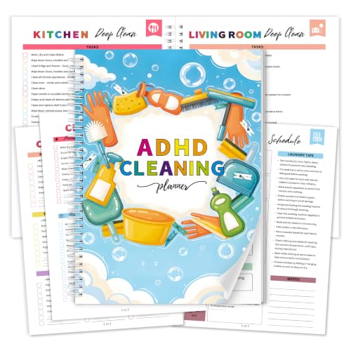 ADHD Cleaning Planner for Women & Teens Reusable Laminated Erasable