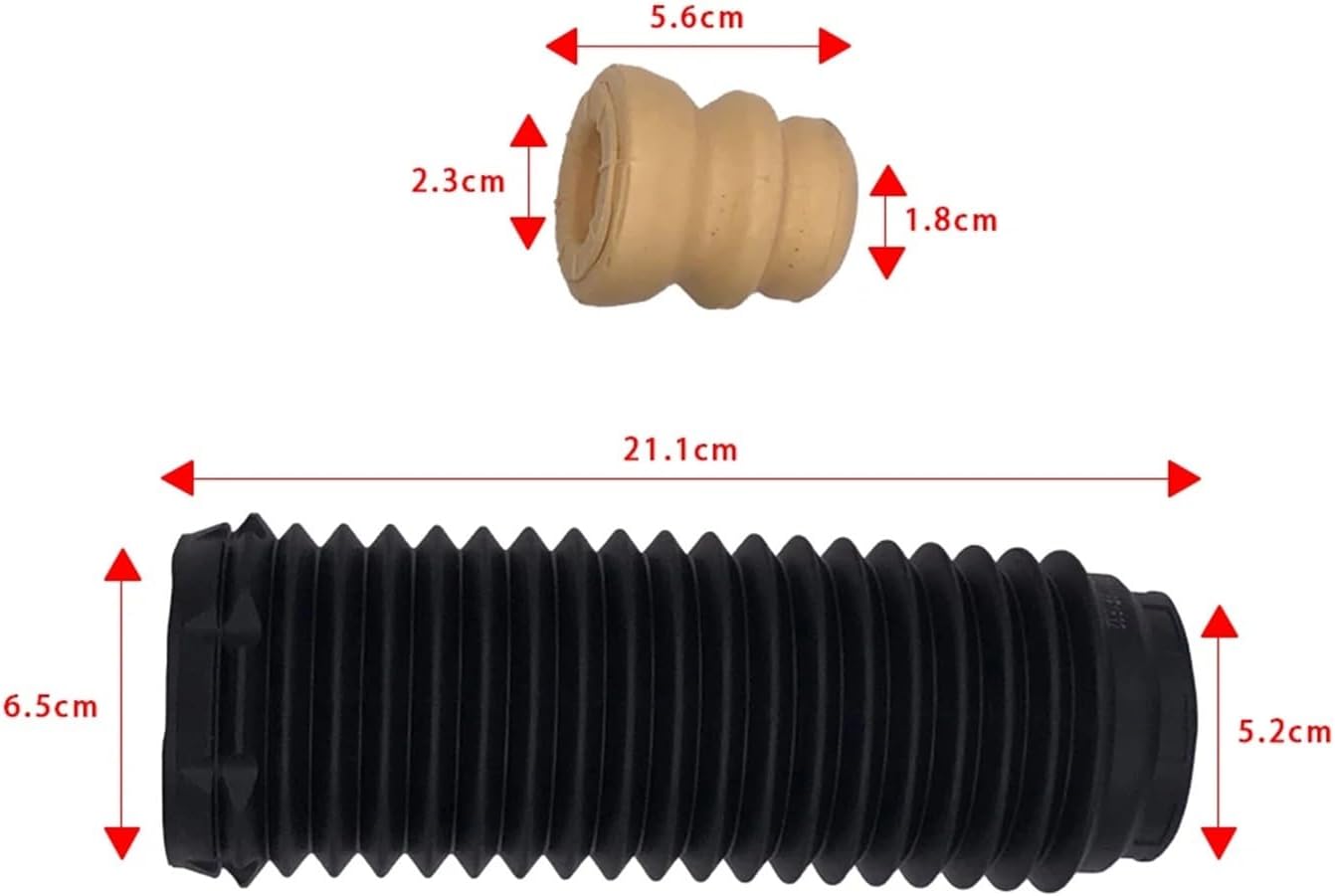 C​ar Front Shock Absorber Cover Rubber Buffer Set Compatible with BAOJUN (SGMW) 310 (CN180C) 1.2 2016 2017 2018- car Accessory