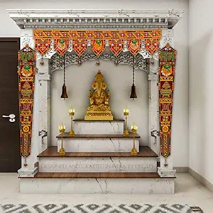 HOMESTY Velvet Toran Bandarwal & Traditional Door Hanging for Home Traditional Moti Diwali Decoration Toran for Door Wall Decoration (Size 87CM X 20CM)