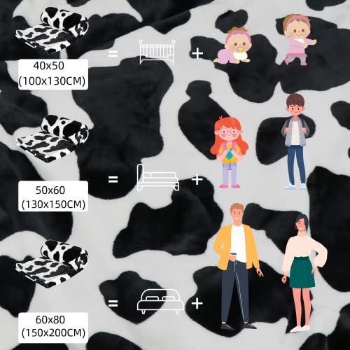 Cow Print Baby Blanket Flannel, Cozy Cow Throw Blankets For Newborn Infant And Toddler, Super Soft And Warm Receiving Baby Cow Print Blanket For Crib Stroller 40X50 In #TOP1