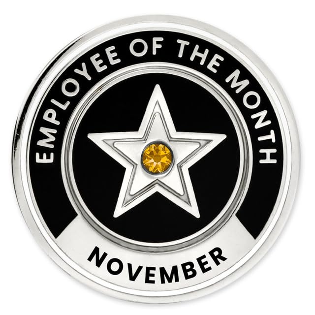 Image of PinMart Employee of the Month Lapel Pin - 1 inch Cloisonne Enamel Pin