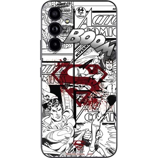 Skinit Phone Decal Skin Compatible with Samsung Galaxy A54 5G - Officially Licensed Warner Bros Superman Comic Logo in Red Design
