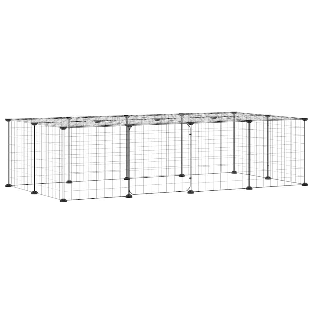 Gabbia per animali domestici, in acciaio verniciato a polvere, 35 x 35 cm, con porta, espandibile, modulare, per conigli, porcellini d'India, furetti, ricci, tartarughe, 20 pezzi