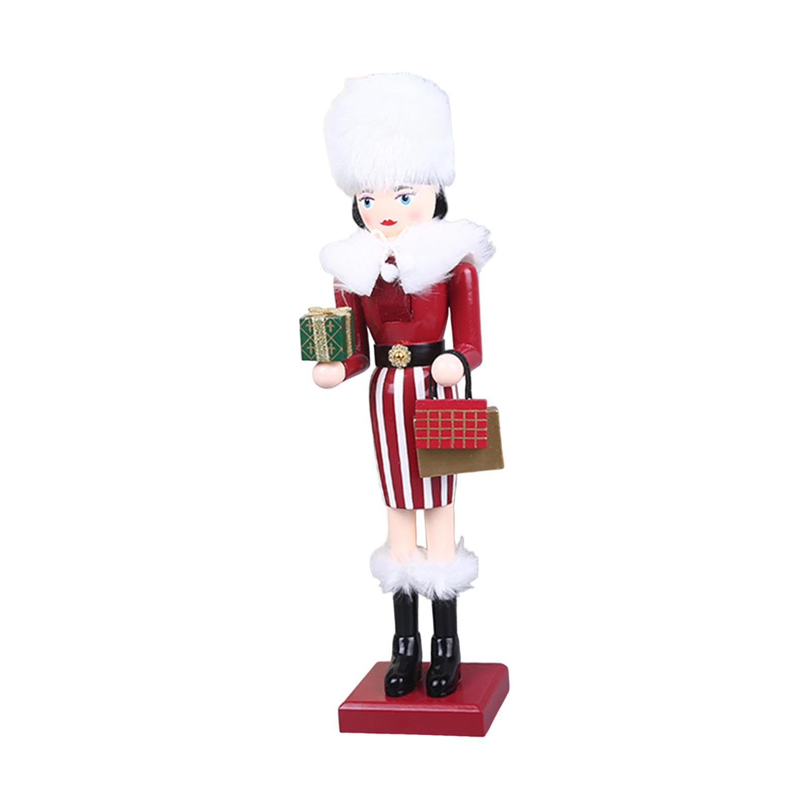 QIXCXAZ Wood Nutcracker Ornaments Christmas Doll Unique Decorative Pieces Enhancing Holiday Atmosphere Rustic Holidays Decorations Figure Toy Present Etc. Xmas Tree Ornament, Gifts