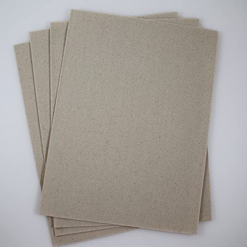Image of KCS 4 /6 pc of 12 inch x 18 inch 18CT Counted Cotton Aida Cloth Cross Stitch Fabric (4 pc, Oatmeal)