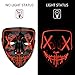 Poptrend Halloween Mask LED Light up Mask for Festival Cosplay Halloween Costume Masquerade Parties,Carnival,Gifts