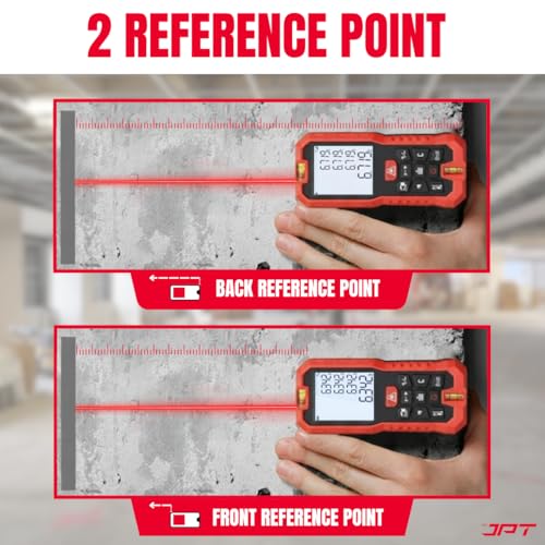 Image of JPT 70M Laser Distance Meter | Professional Digital Measuring Tool with Area, Volume & Pythagorean Calculation | Backlit Display, Continuous & Unit Conversion Modes