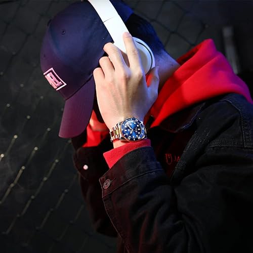 Miniatura 7 de OLEVS Reloj mecánico para hombre ahueca hacia fuera impermeable reloj de cuerda automático para hombres