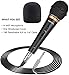 HOTEC Premium Vocal Dynamic Handheld Microphone with 19ft Detachable XLR Cable and ON/Off Switch (Metal Black) (H-W07)