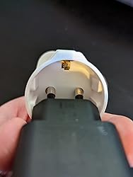 3 PACK UK To European Plug Adapter, Adapter Round 3 Pin To 2 Pin Type G To Type Ceffor Spain France Italy Greece Germany White