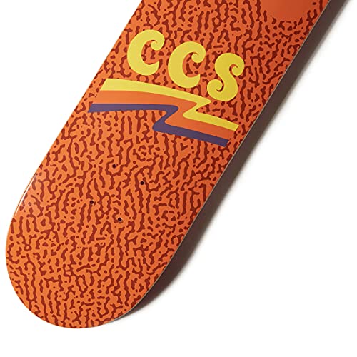 Image of [CCS] Blank and Graphic Skateboard Decks - Maple Wood - Professional Grade (Wavy Times Orange, 8.00 inch)