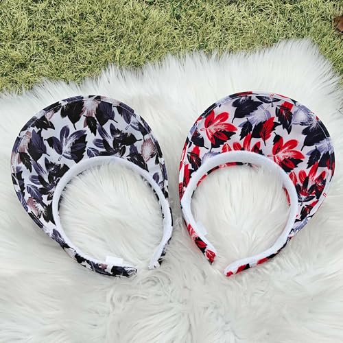 Image of 2 Pack Sun Visor Hats Women Men Clip On Wide Brim Visors Hat Outdoor Sports Golf Beach Travel Tennis Caps