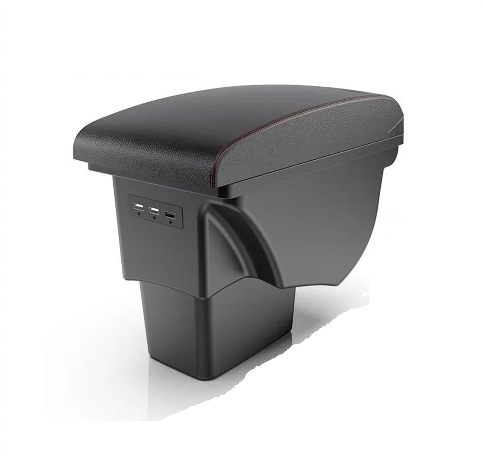 NOHEEU Armrest Box With Multifunctional Support PU Upholstered Car Interior Modification Accessories For Soul 2009-2013(A1 red line Corium)