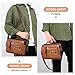 Imagen de Naudamp Bolso de Hombro para Hombre Bolso de Hombro de Cuero Bolso Casual Impermeable Bolso Deportes Maletín de Computadora