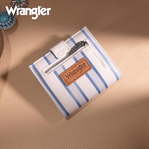 Image of Montana West X Wrangler Slim Wallet for Women Small RFID Blocking Pocket Wallet Minimalist Cute Wallet with Multi Card Case and Zipper Coin Pocket